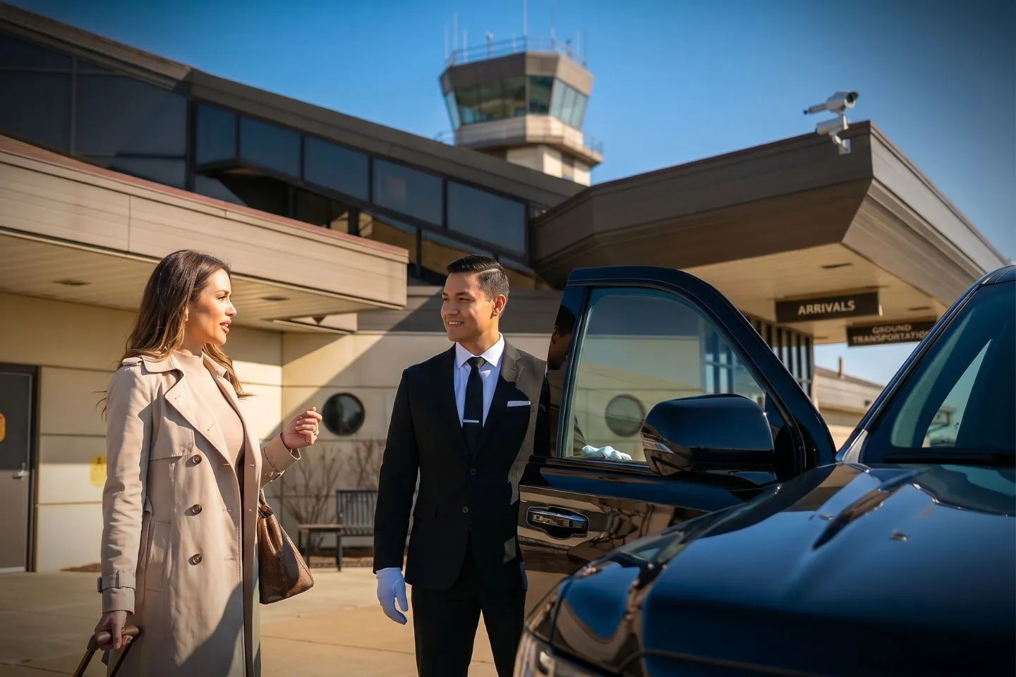 Gary Chicago International (GYY) Airport Car Service Premium Cadillac Escalade providing Gary Chicago GYY airport car service to downtown Chicago and the Loop