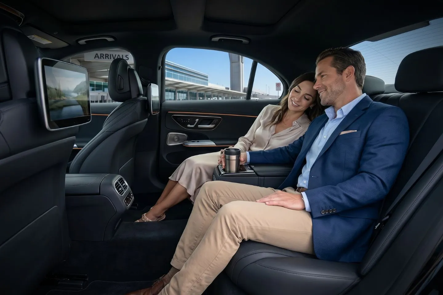 Springfield Abraham Lincoln Capital (SPI) Airport Car Service Mercedes Benz S Class offering Springfield SPI airport transportation to the Abraham Lincoln Presidential Library and Museum