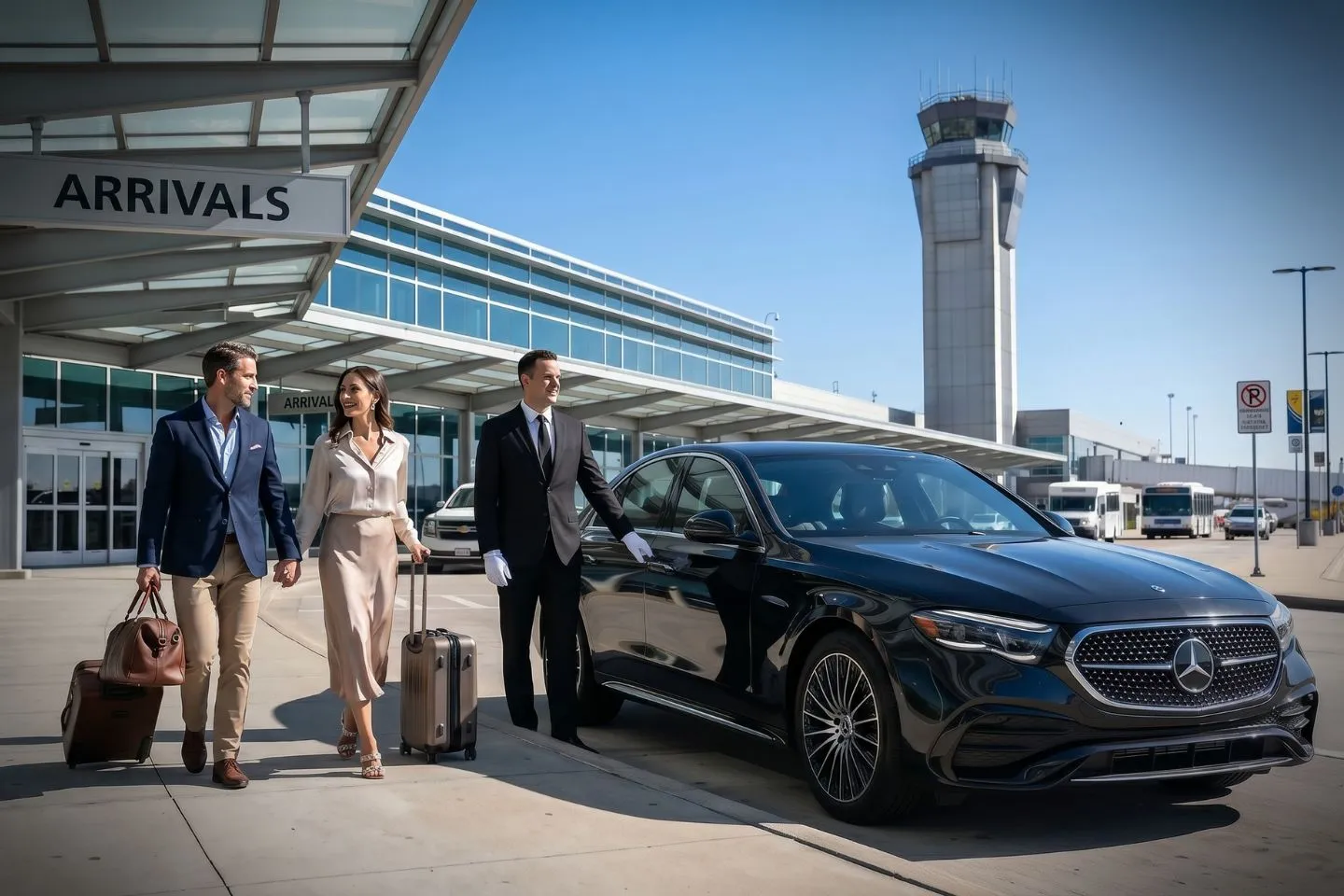 Springfield Abraham Lincoln Capital (SPI) Airport Car Service Union Limousine chauffeur greeting Illinois legislative session guest at SPI Springfield Lincoln Capital airport baggage claim