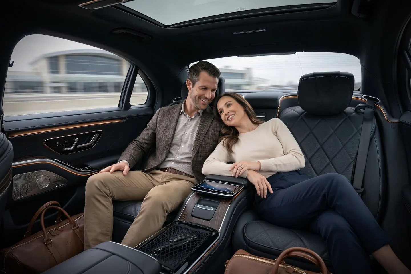Veterans of Southern Illinois (MWA) Airport Car Service Mercedes Benz S Class offering Marion MWA airport transportation to downtown Marion Illinois and Williamson County
