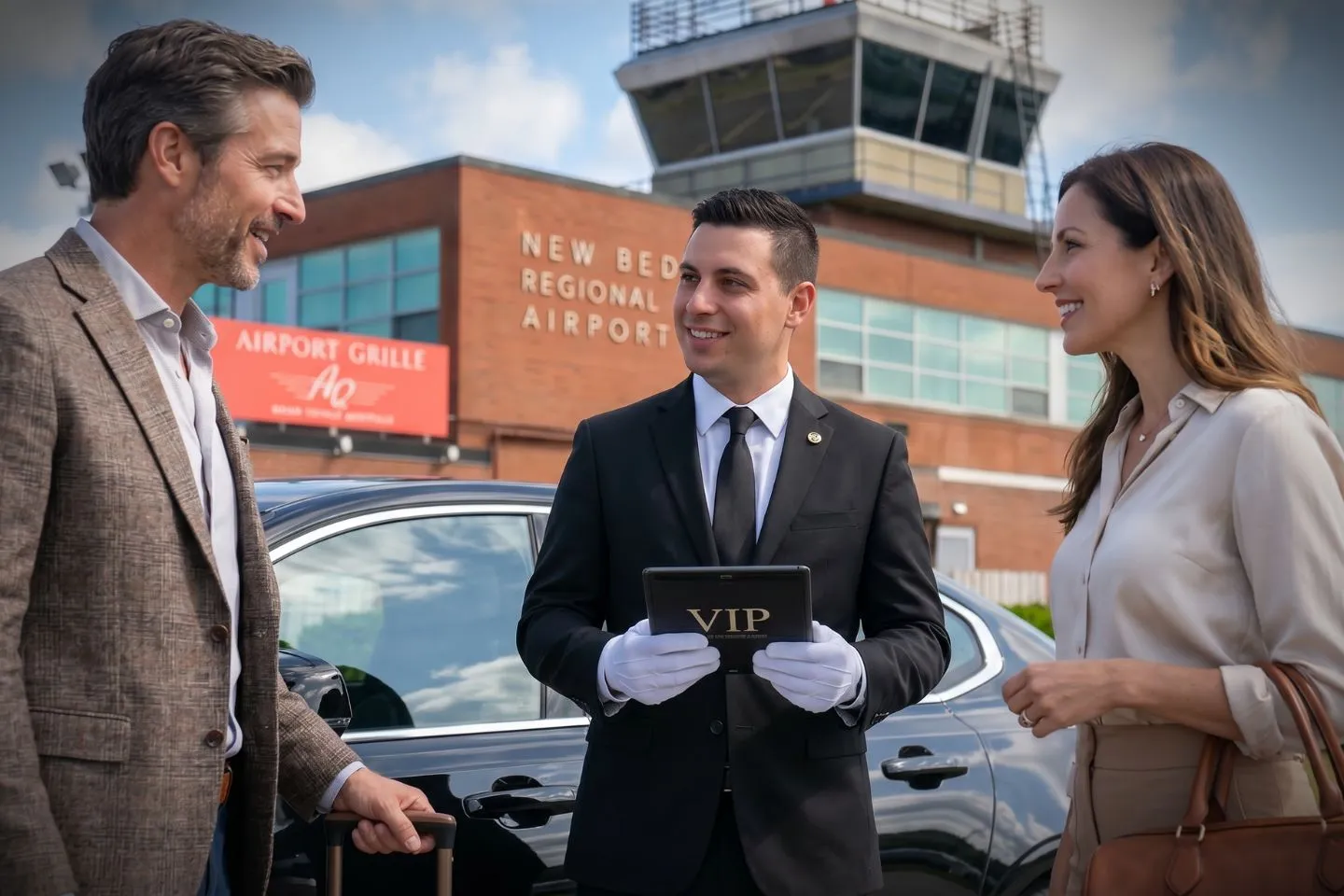 New Bedford Regional (EWB) Airport Car Service Premium Cadillac Escalade providing New Bedford EWB airport car service to downtown New Bedford and the historic whaling district