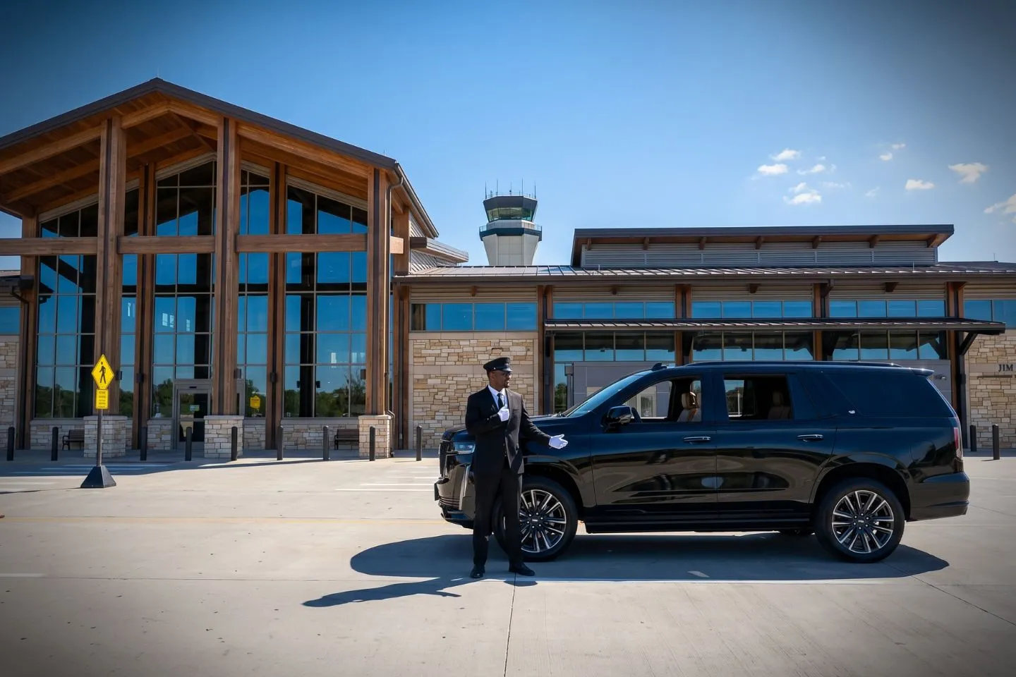 Texarkana Regional (TXK) Airport Car Service Premium SUV ready for TXK airport pickup near downtown Texarkana state line