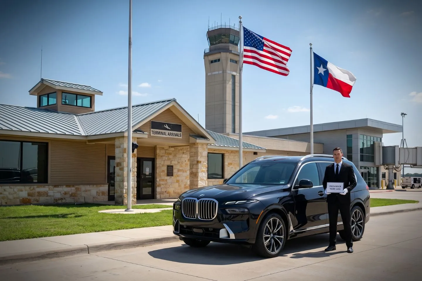 South Texas Hondo Municipal (HDO) Airport Car Service Premium SUV ready for HDO airport pickup near Hondo and Medina County ranch country