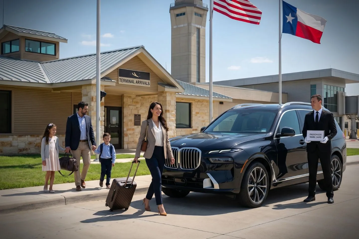 South Texas Hondo Municipal (HDO) Airport Car Service Sprinter van for group transfers from Hondo Municipal Airport to San Antonio area
