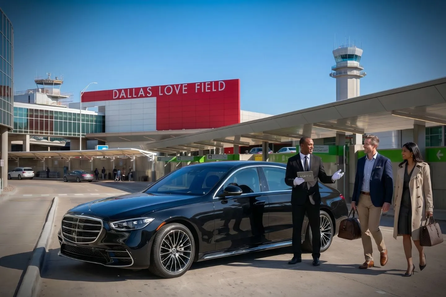 Dallas Love Field (DAL) Airport Car Service Sprinter van for group transfers from Dallas Love Field to American Airlines Center