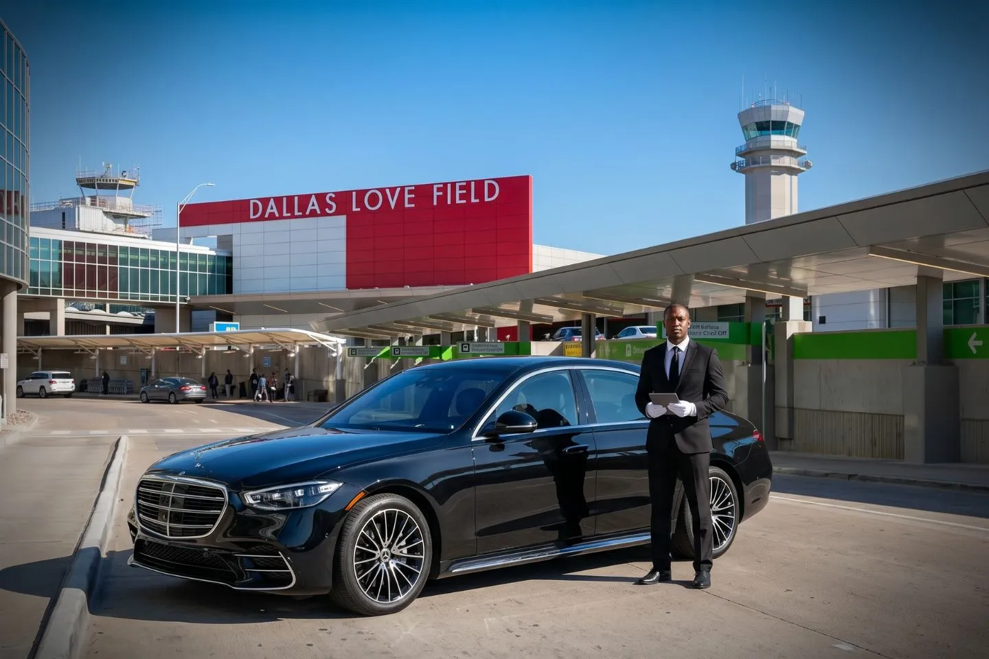 Dallas Love Field (DAL) Airport Car Service Premium SUV ready for DAL airport pickup near downtown Dallas and Uptown district