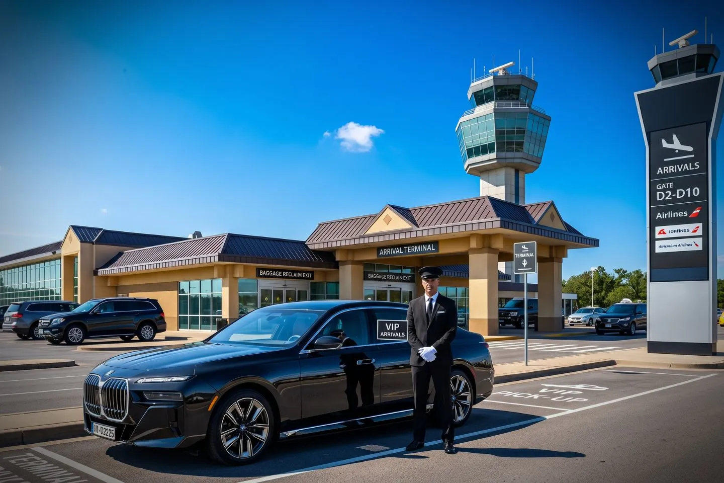 Borger Hutchinson County Airport (BGD) Airport Car Service Premium SUV ready for BGD airport pickup near Phillips 66 refinery operations in Borger