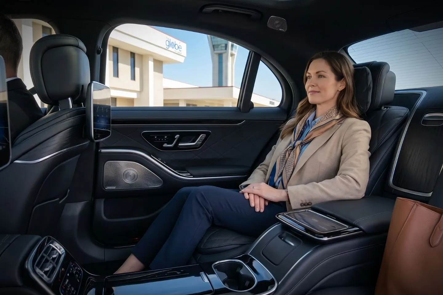 DeKalb Peachtree (PDK) Airport Car Service Mercedes Benz S Class offering DeKalb Peachtree PDK airport transportation to UPS CNN Coca Cola and Atlanta corporate headquarters