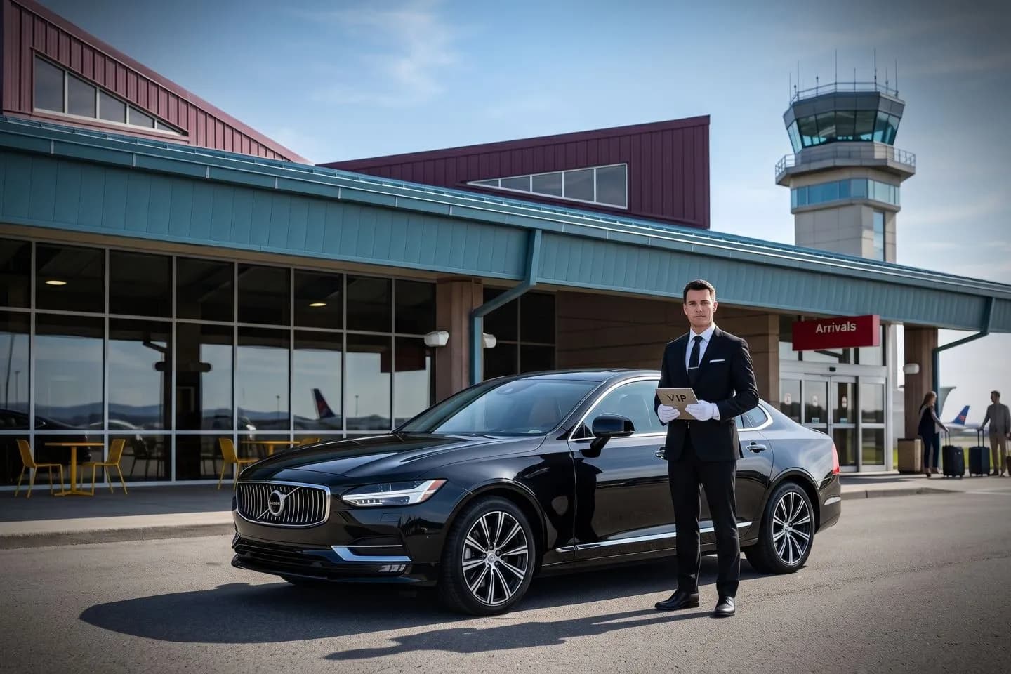 Pangborn Memorial (EAT) Airport Car Service Premium SUV ready for EAT airport pickup near downtown Wenatchee and Columbia River