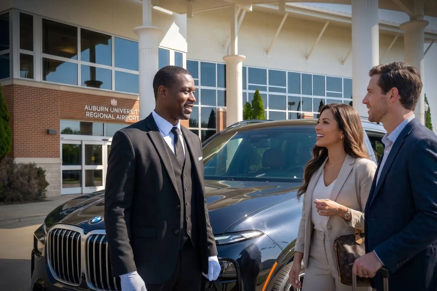 Auburn University Regional (AUO) Airport Car Service Premium Cadillac Escalade providing Auburn AUO airport car service to Auburn University campus and Jordan Hare Stadium