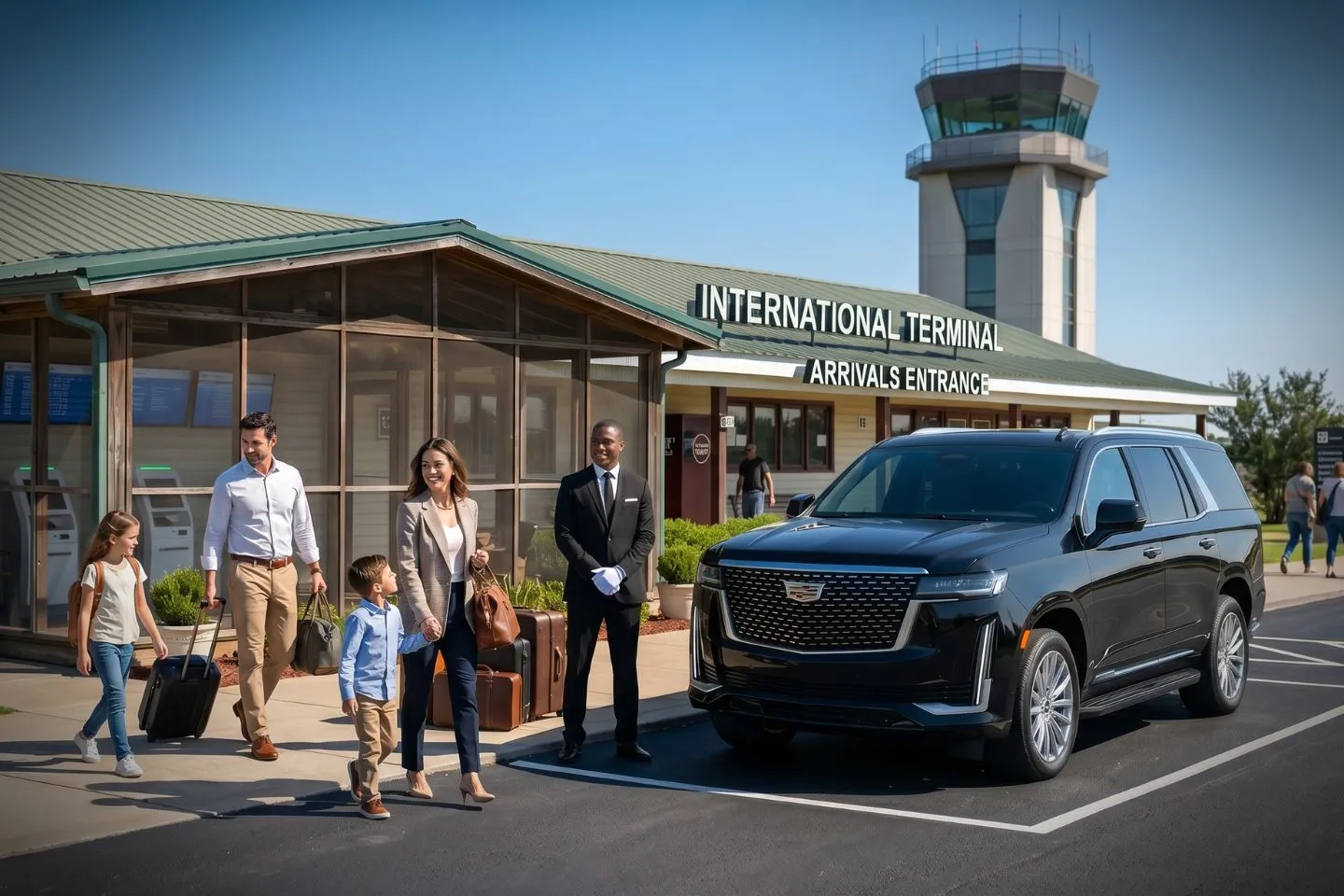 Cullman Regional Folsom Field (CMD) Airport Car Service Premium Cadillac Escalade providing Cullman CMD airport car service to downtown Cullman and Smith Lake Alabama
