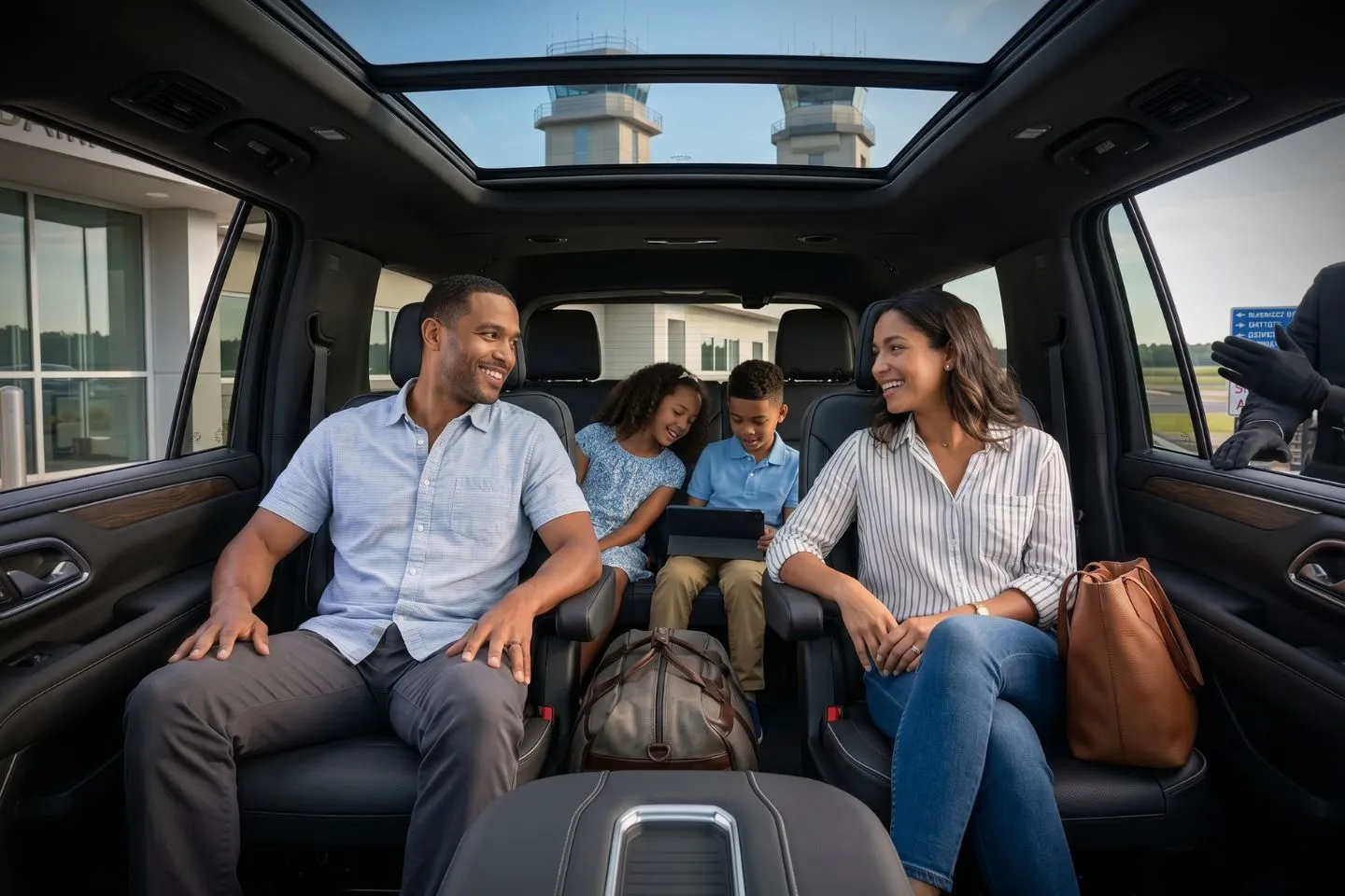 Monroeville Municipal (MVC) Airport Car Service Mercedes Benz S Class offering Monroeville MVC airport transportation to Harper Lee historic sites and downtown Monroeville