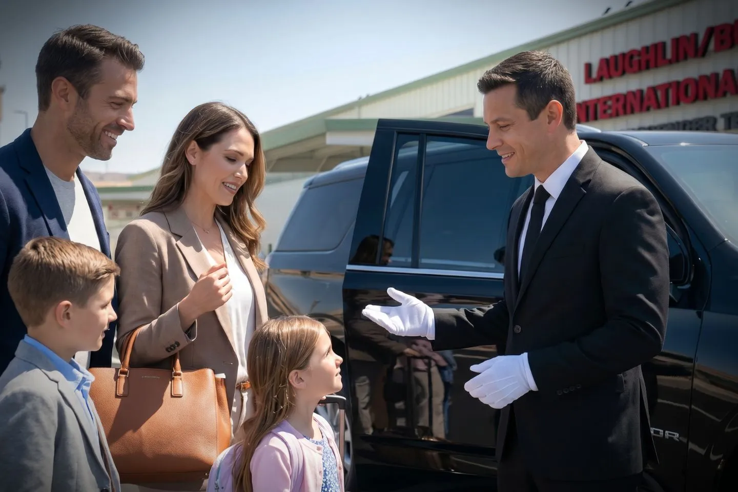 Laughlin Bullhead International (IFP) Airport Car Service Premium Cadillac Escalade providing Bullhead IFP airport car service to the Laughlin Nevada casino strip