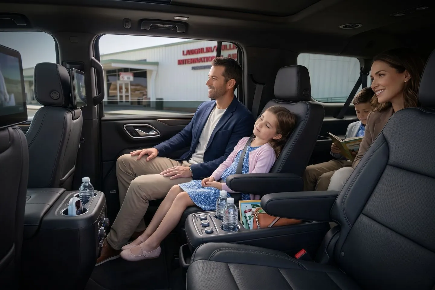 Laughlin Bullhead International (IFP) Airport Car Service Mercedes Benz S Class offering Bullhead IFP airport transportation to Lake Mohave and Davis Dam recreation