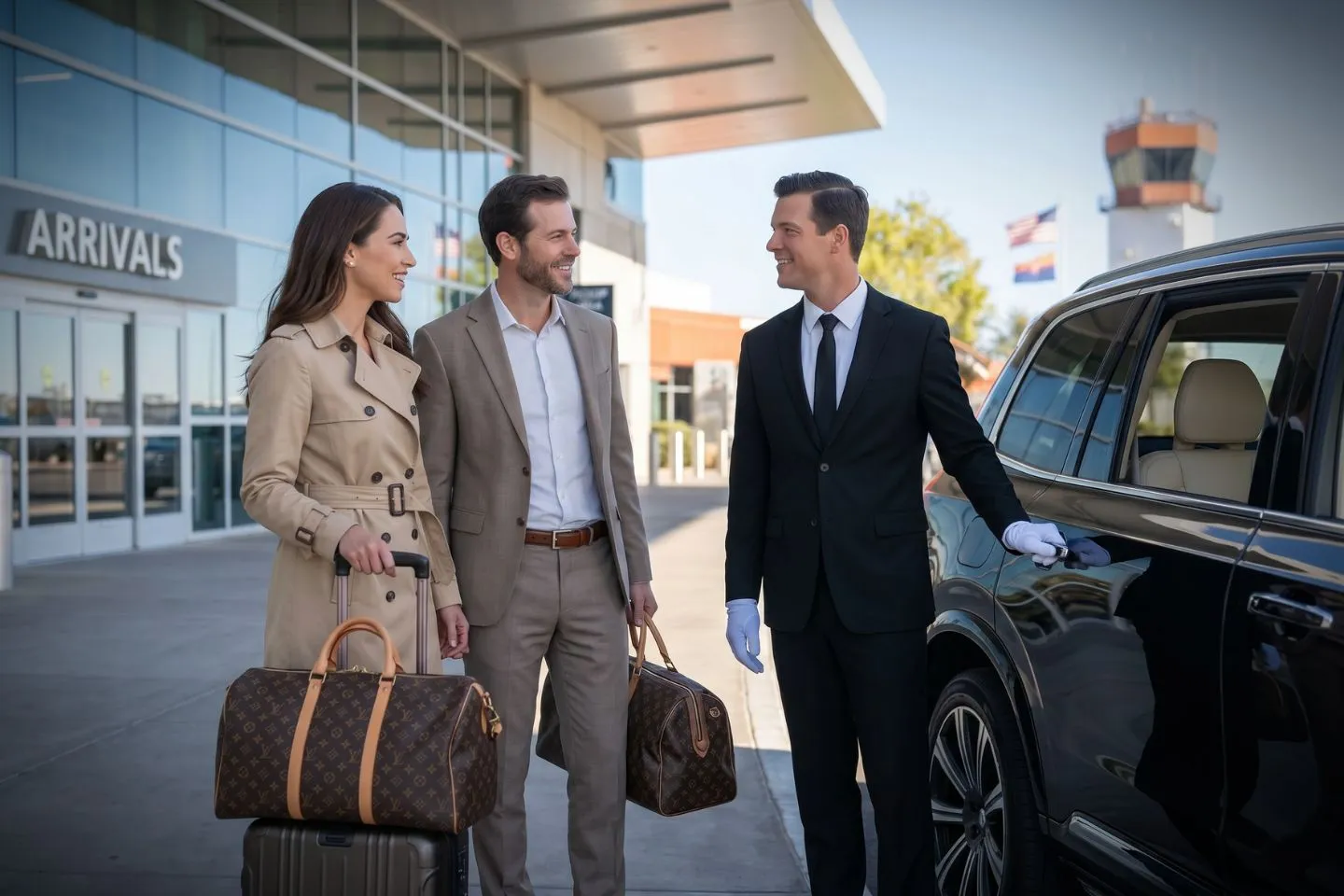 Falcon Field (FFZ) Airport Car Service Mercedes Benz S Class offering Falcon Field FFZ airport transportation to downtown Mesa and the East Valley