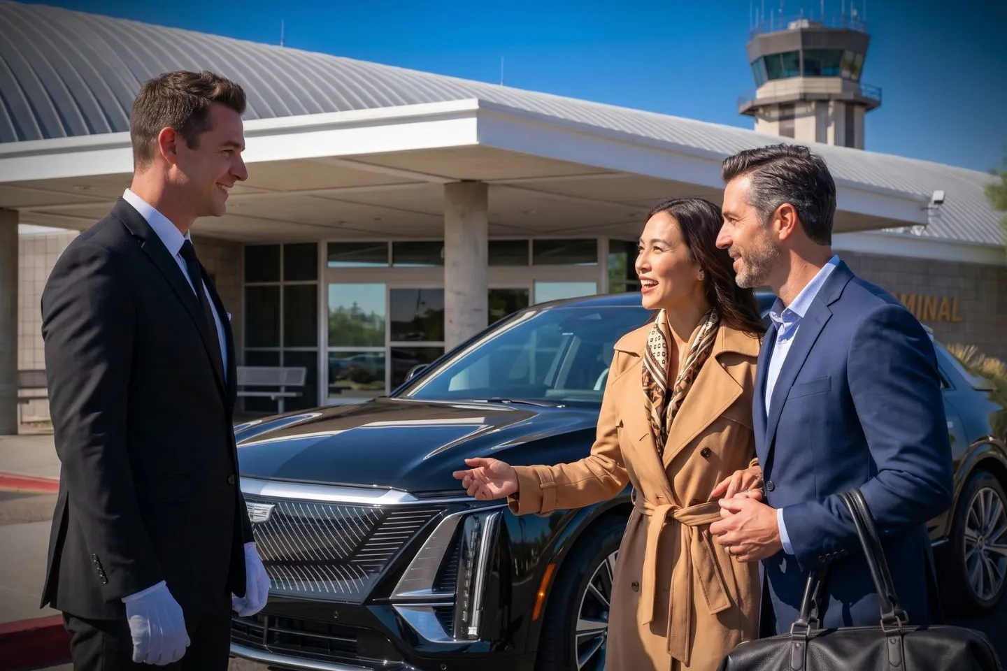 Lake Havasu City (HII) Airport Car Service Premium Cadillac Escalade providing Lake Havasu HII airport car service to the legendary London Bridge and English Village