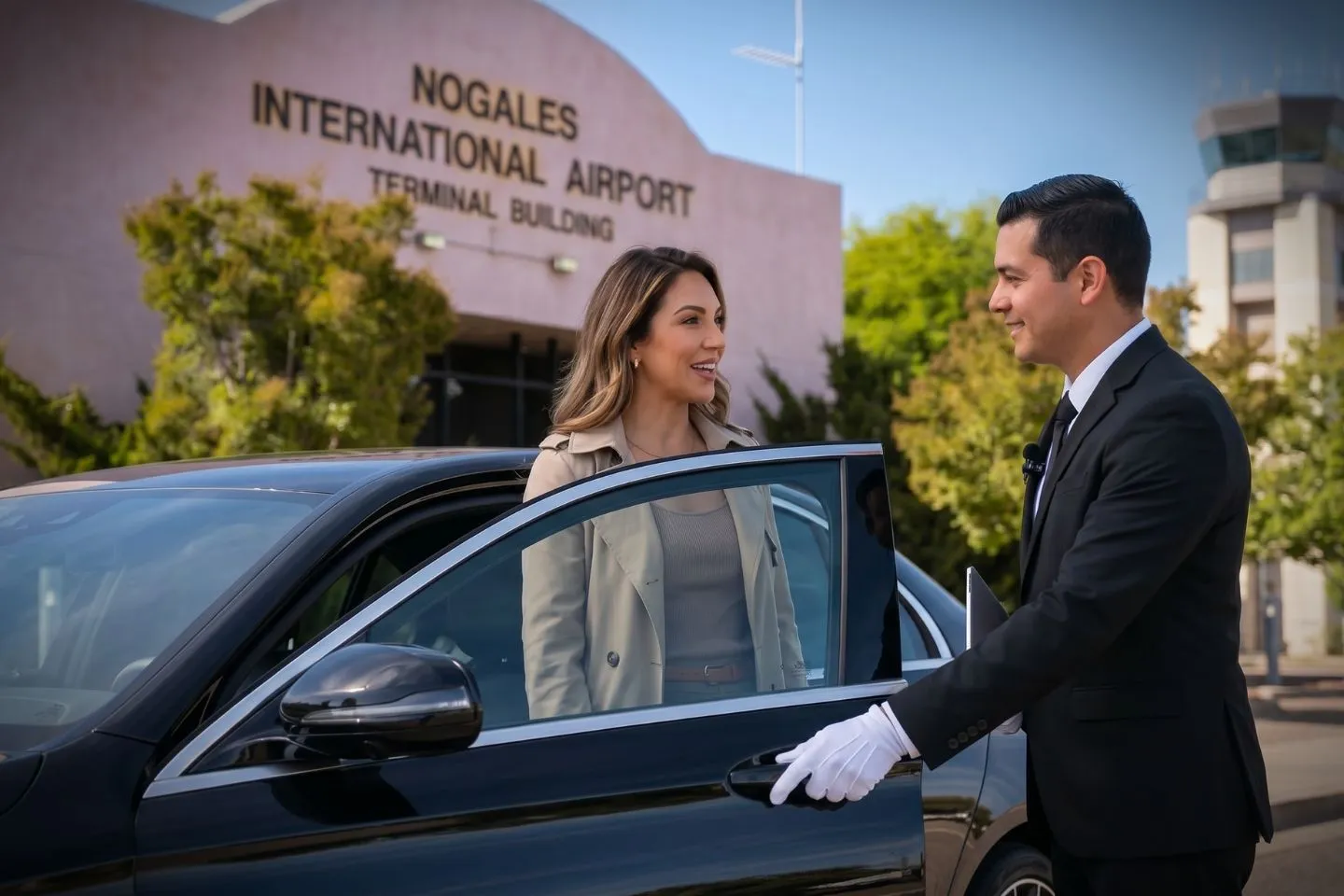Nogales International (OLS) Airport Car Service Premium Cadillac Escalade providing Nogales OLS airport car service to the Mariposa Port of Entry and downtown Nogales
