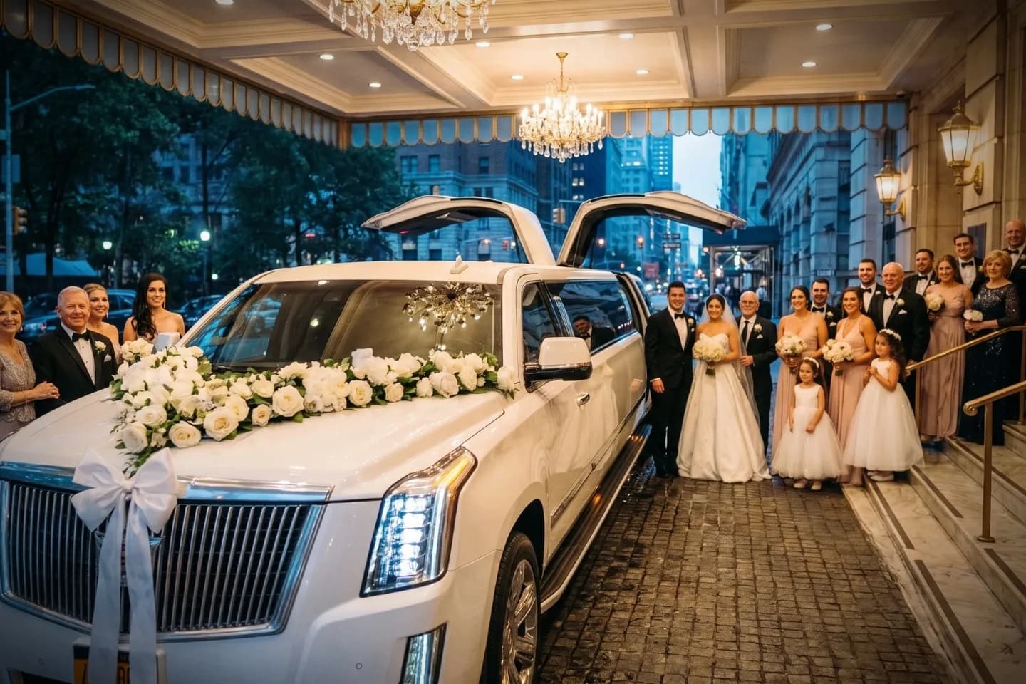 wedding limousine service Luxury transportation service for weddings