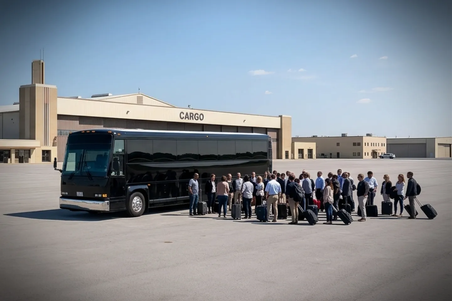 Capital City (CXY) Airport Charter Bus Rental Service Rows of reclining seats inside a Capital City Airport charter bus