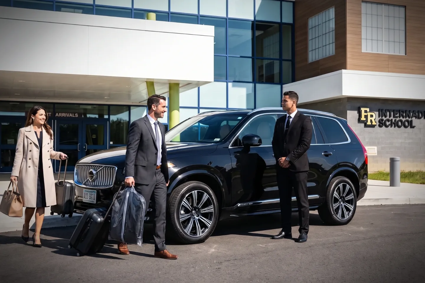 Franklin Regional (FKL) Airport Chauffeur Service Uniformed driver greeting an arriving passenger at Franklin Regional Airport (FKL)