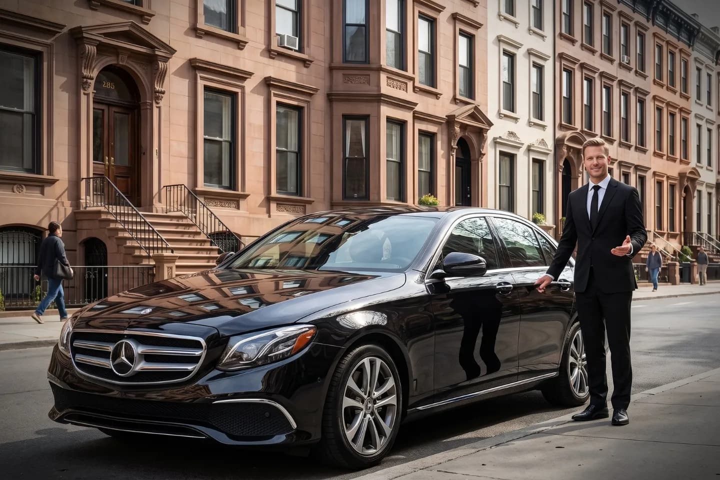 Car Service in Bensonhurst, Brooklyn, NY Sleek town car waiting at a curb in Bensonhurst, Brooklyn, New York