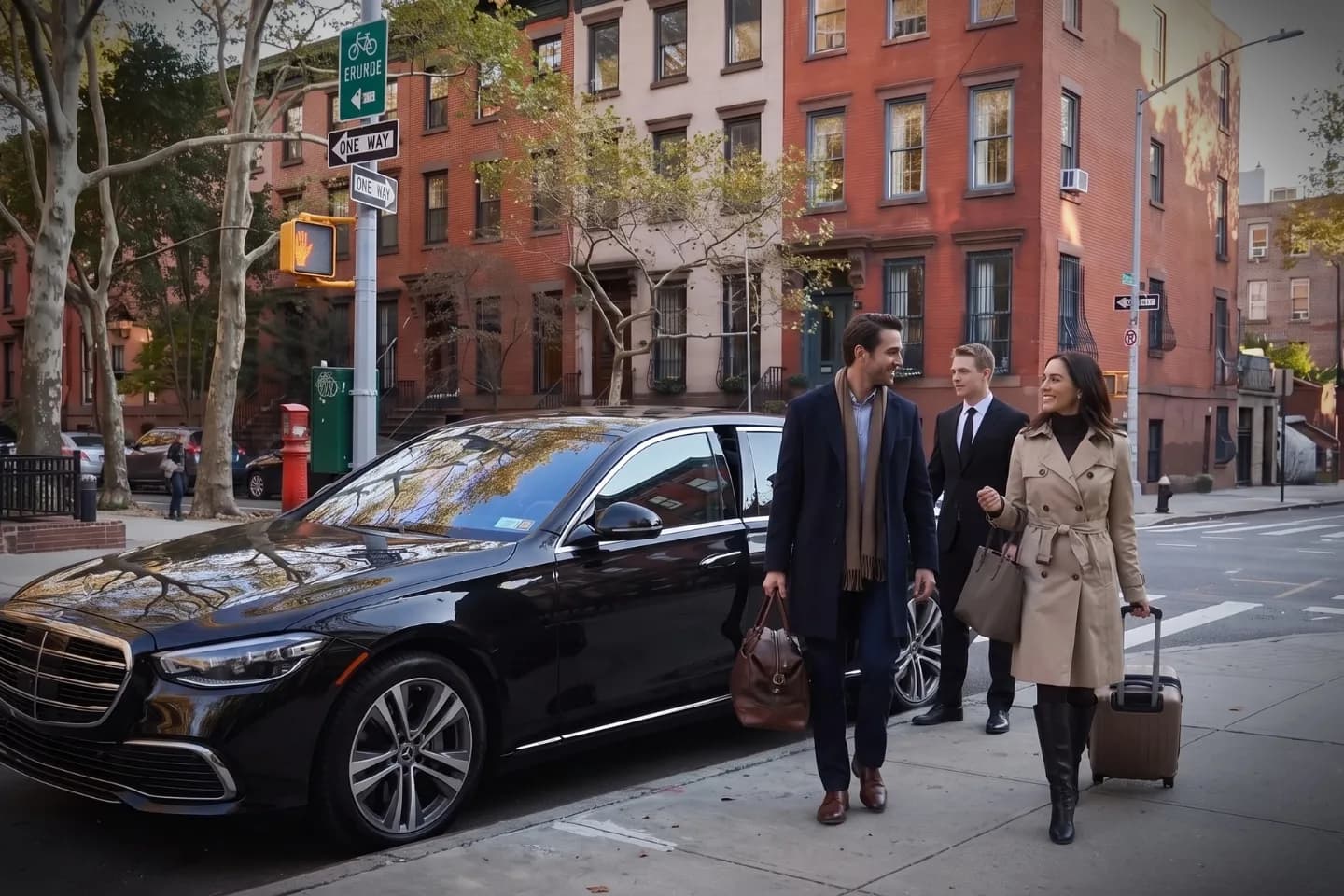 Car Service in Boerum Hill, Brooklyn, NY Side profile of a chauffeured sedan serving Boerum Hill, Brooklyn, New York