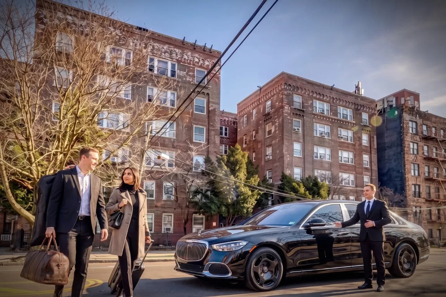 Car Service in Cypress Hills, Brooklyn, NY Reliable airport transfer vehicle ready for riders in Cypress Hills, Brooklyn, New York