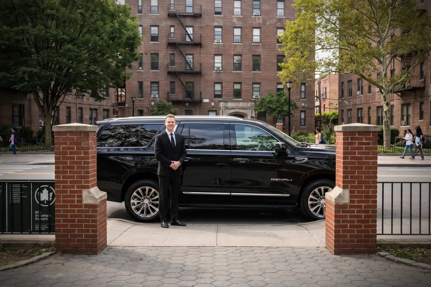 Car Service in Dyker Beach Park, Brooklyn, NY Chauffeur loading luggage into a sedan trunk in Dyker Beach Park, Brooklyn, NY