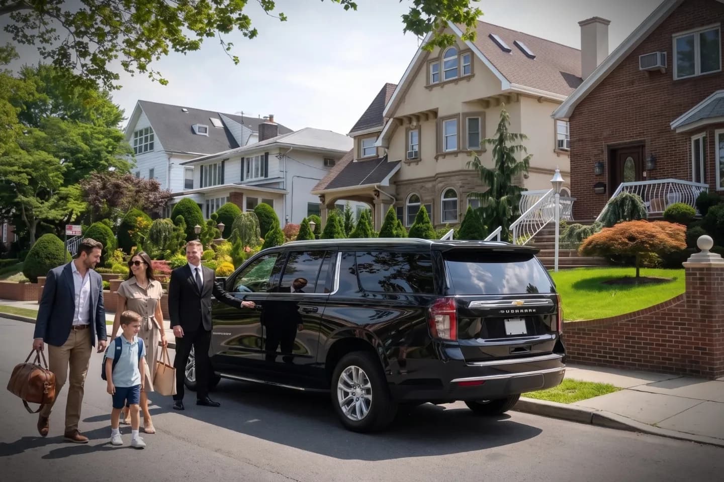 Car Service in Dyker Heights, Brooklyn, NY Family boarding a roomy SUV for local trips in Dyker Heights, Brooklyn