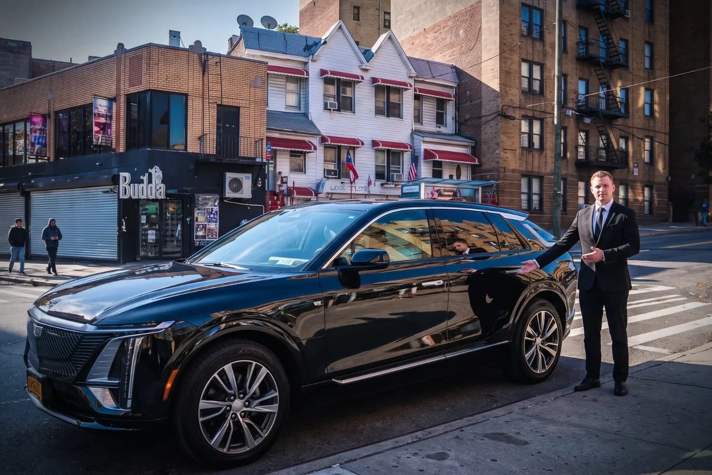 Car Service in Highbridge, Bronx, NY Business traveler boarding an executive sedan in Highbridge, Bronx NY