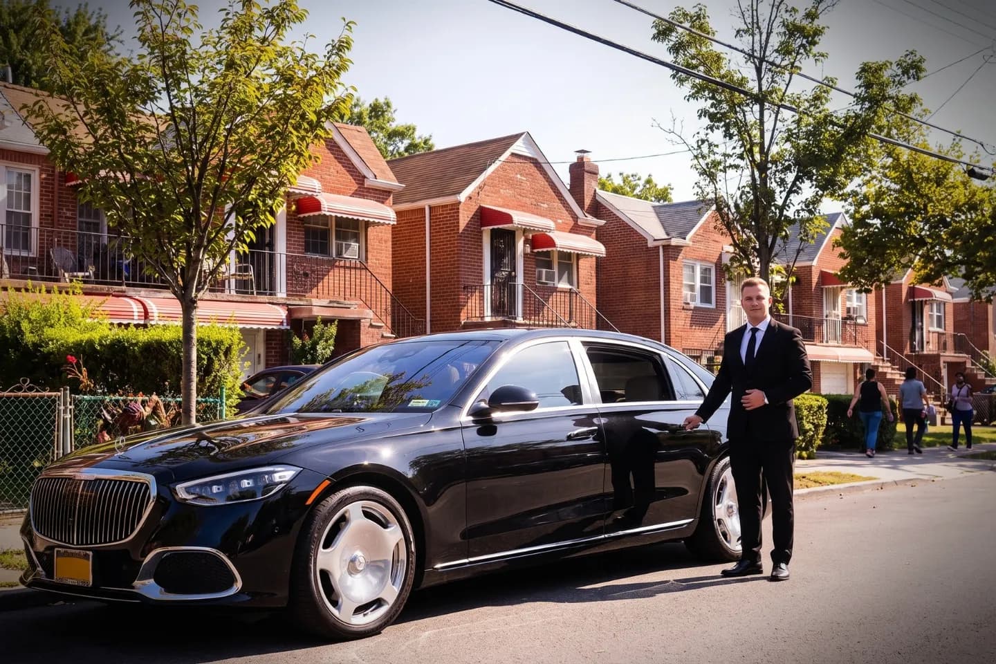 Car Service in Norwood, Bronx, NY Business traveler boarding an executive sedan in Norwood, Bronx NY