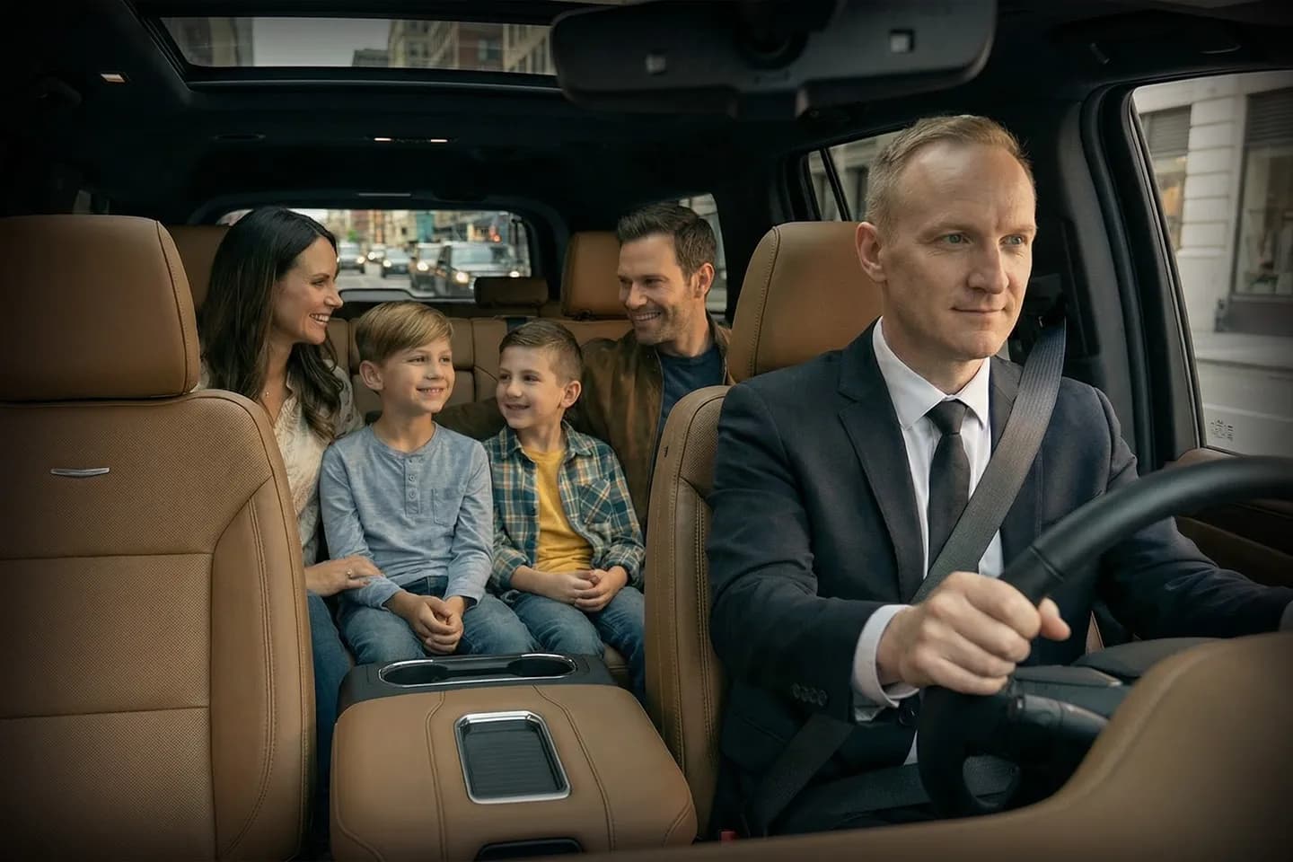 Luxury chauffeur service providing airport transfer with black car