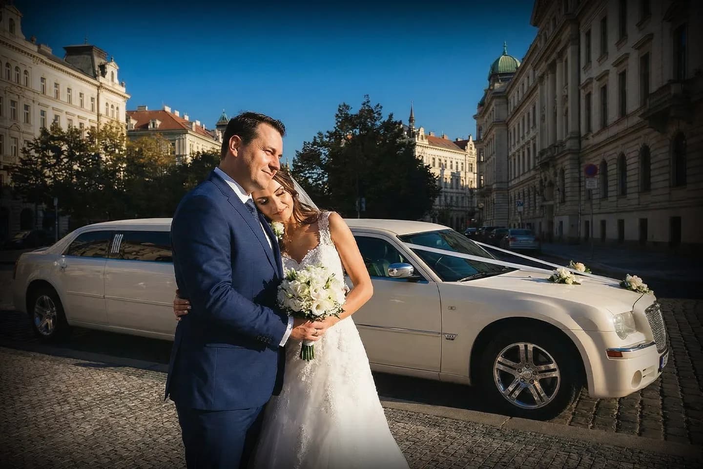 Stretch limousine for weddings in Brooklyn, NY with chauffeur service