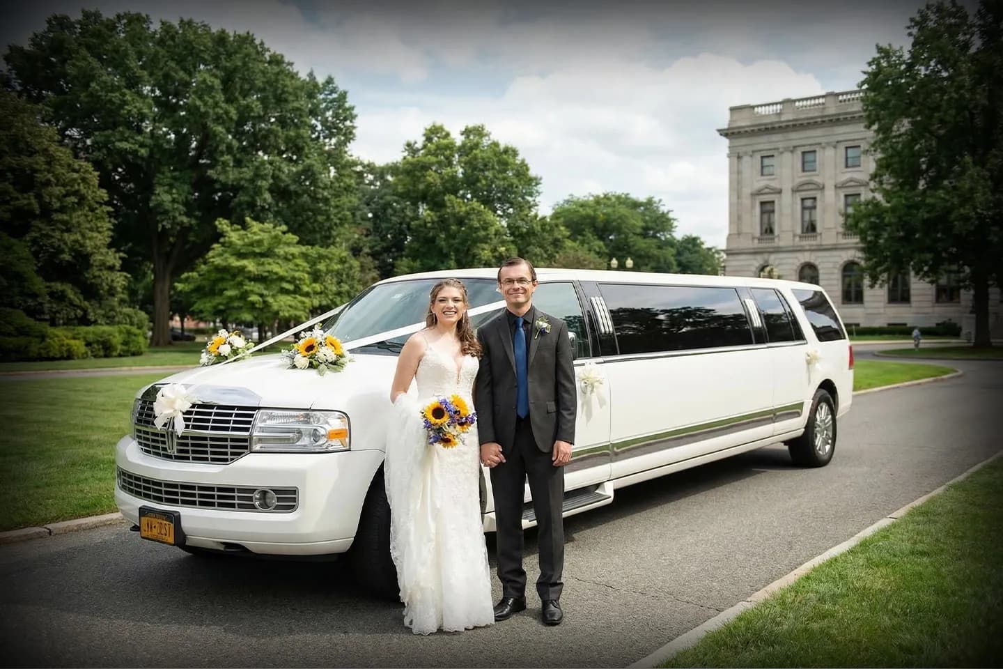 Stretch limousine for weddings in Long Island, NY with chauffeur service
