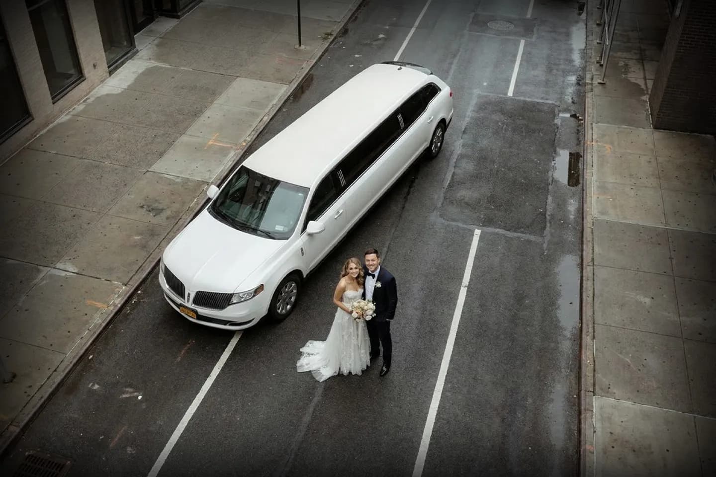 Luxury wedding limo service in Queens, New York with professional chauffeur