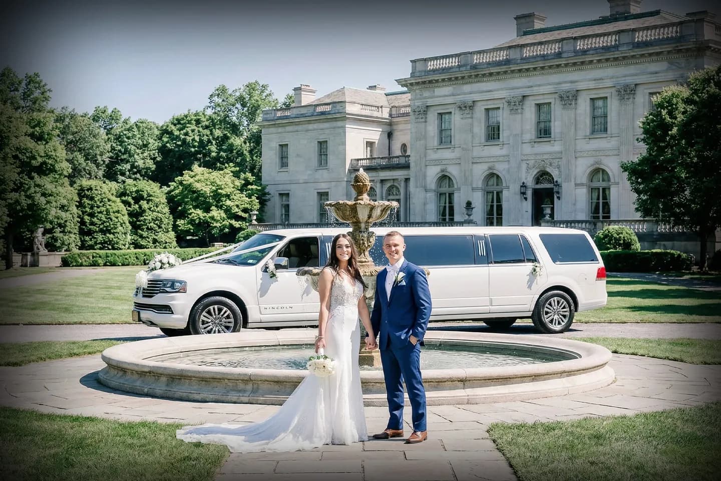 Stretch limousine for weddings in Westchester, NY with chauffeur service