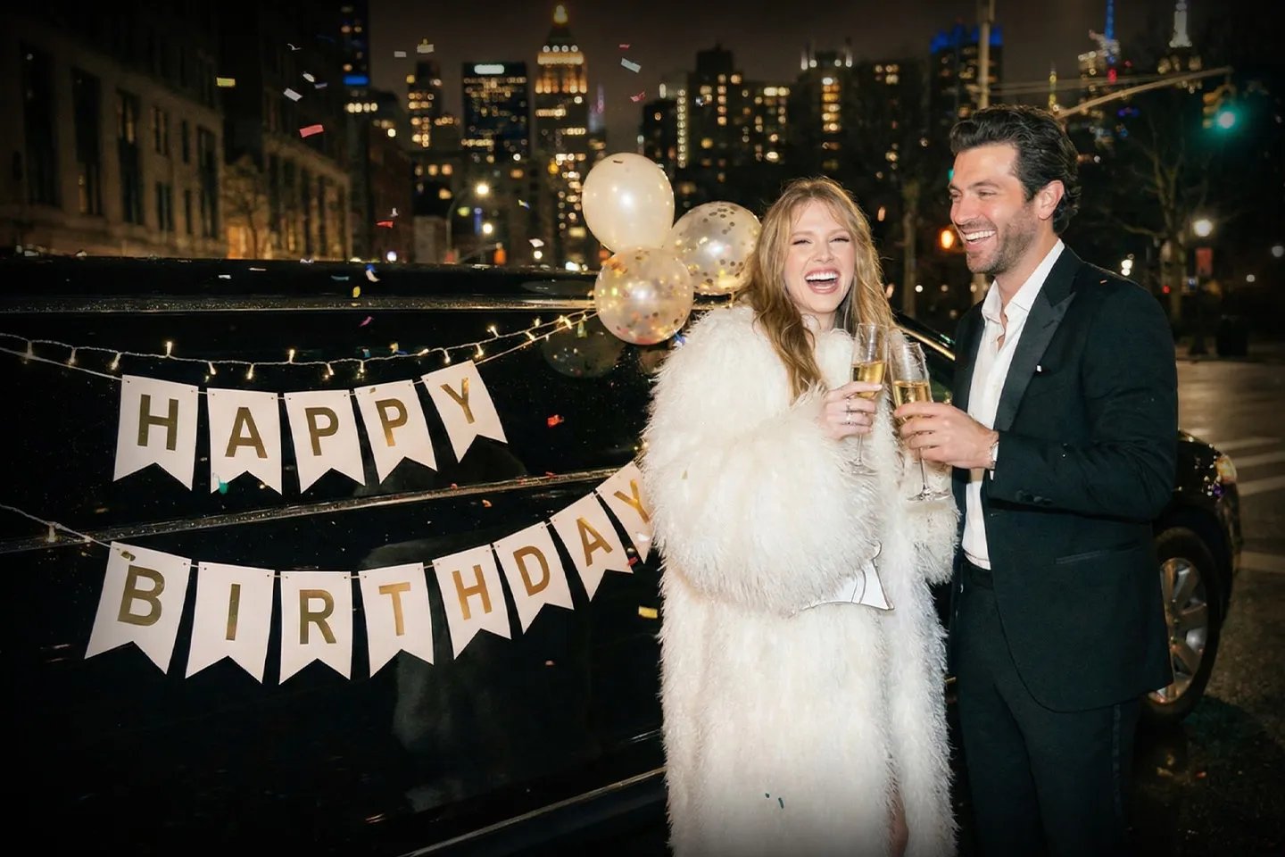 Stretch limo for birthday party night out with friends