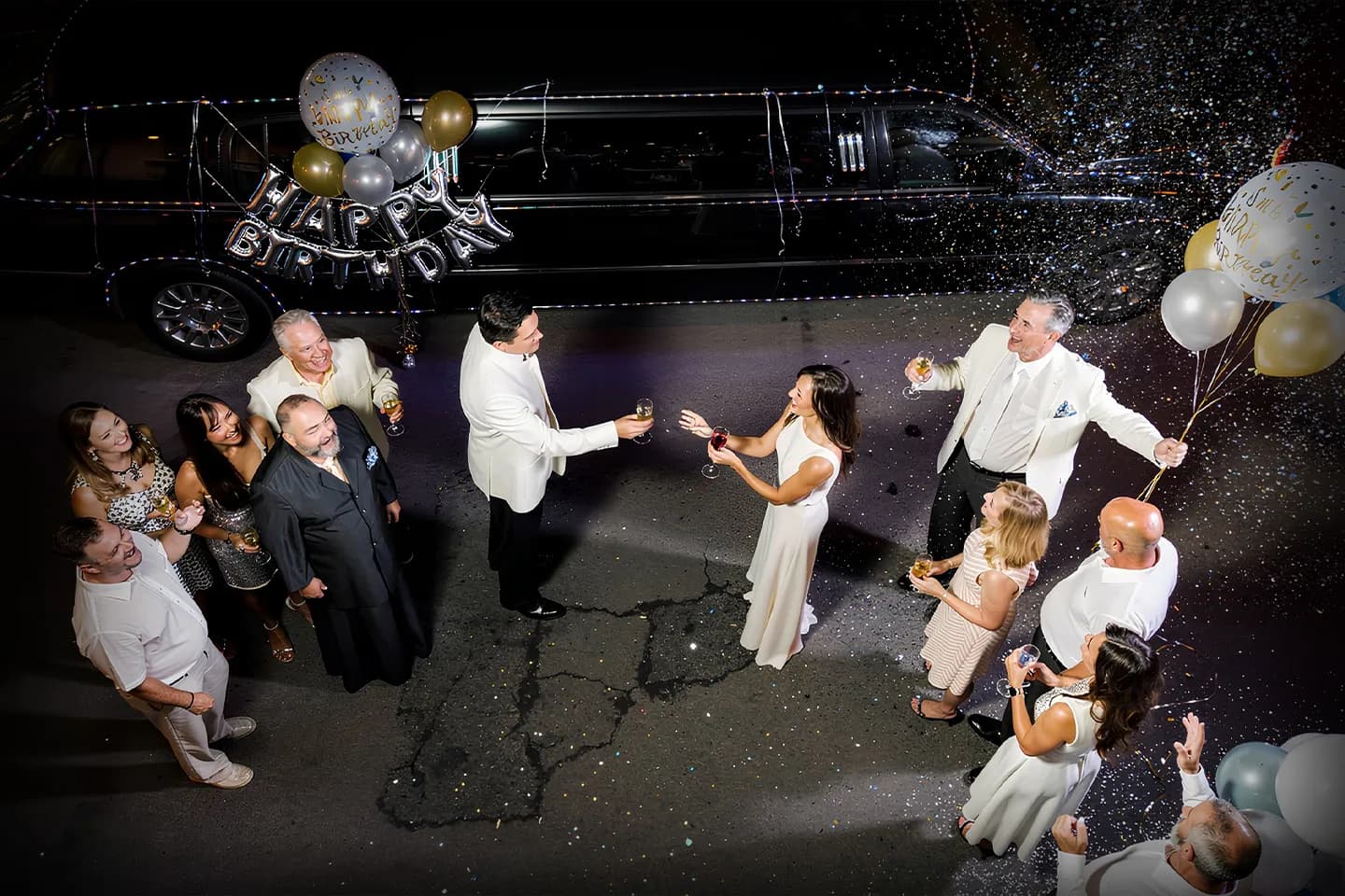 Stretch limousine for birthday party in New York City with chauffeur service