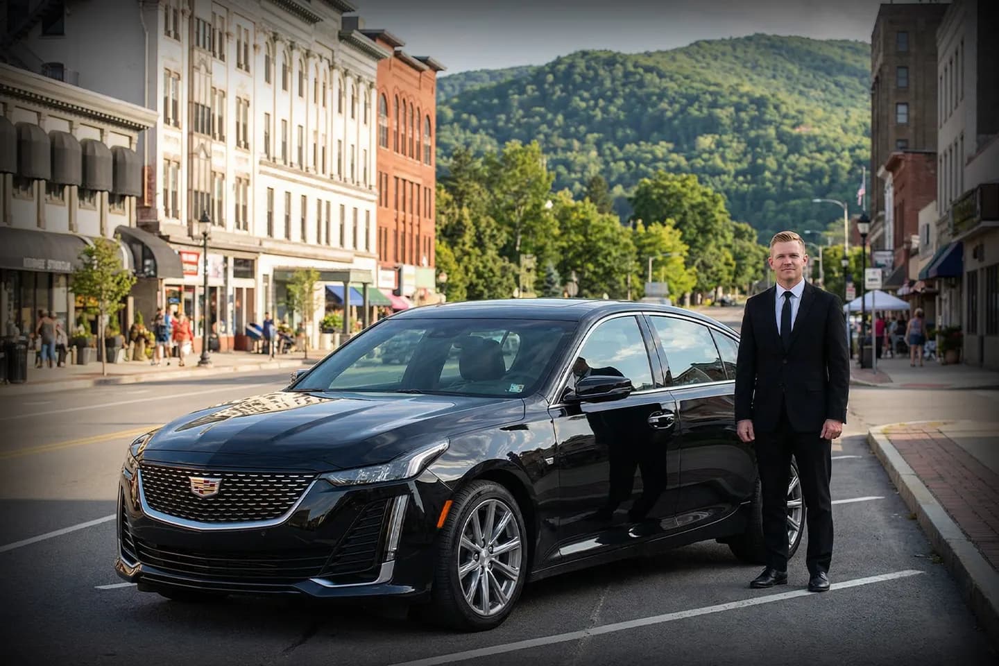 Airport transfer vehicle by Cattaraugus car service