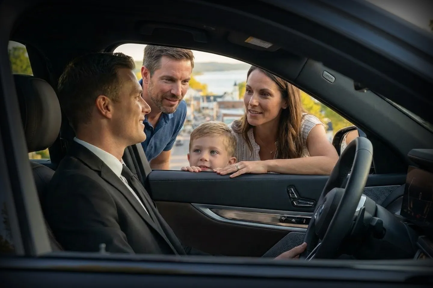 Premium black car from Cayuga car service