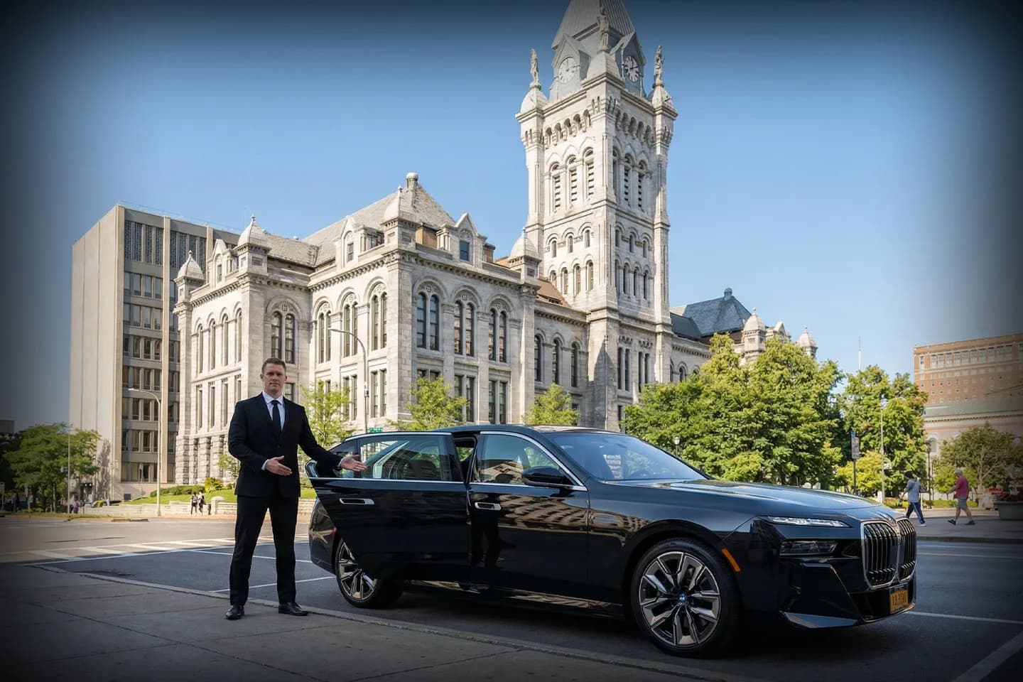 Airport transfer vehicle by Erie car service