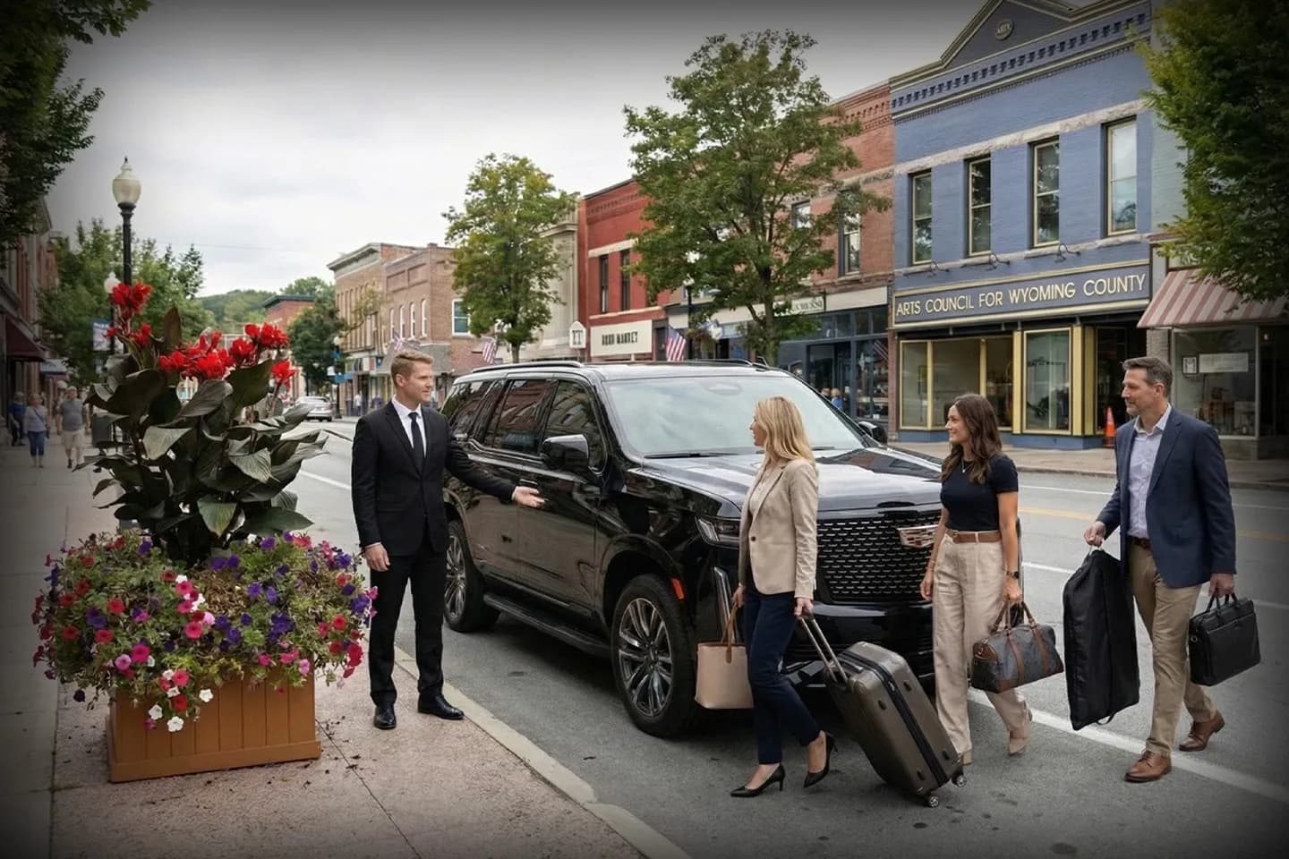 Luxury sedan for Wyoming car service in Wyoming, NY