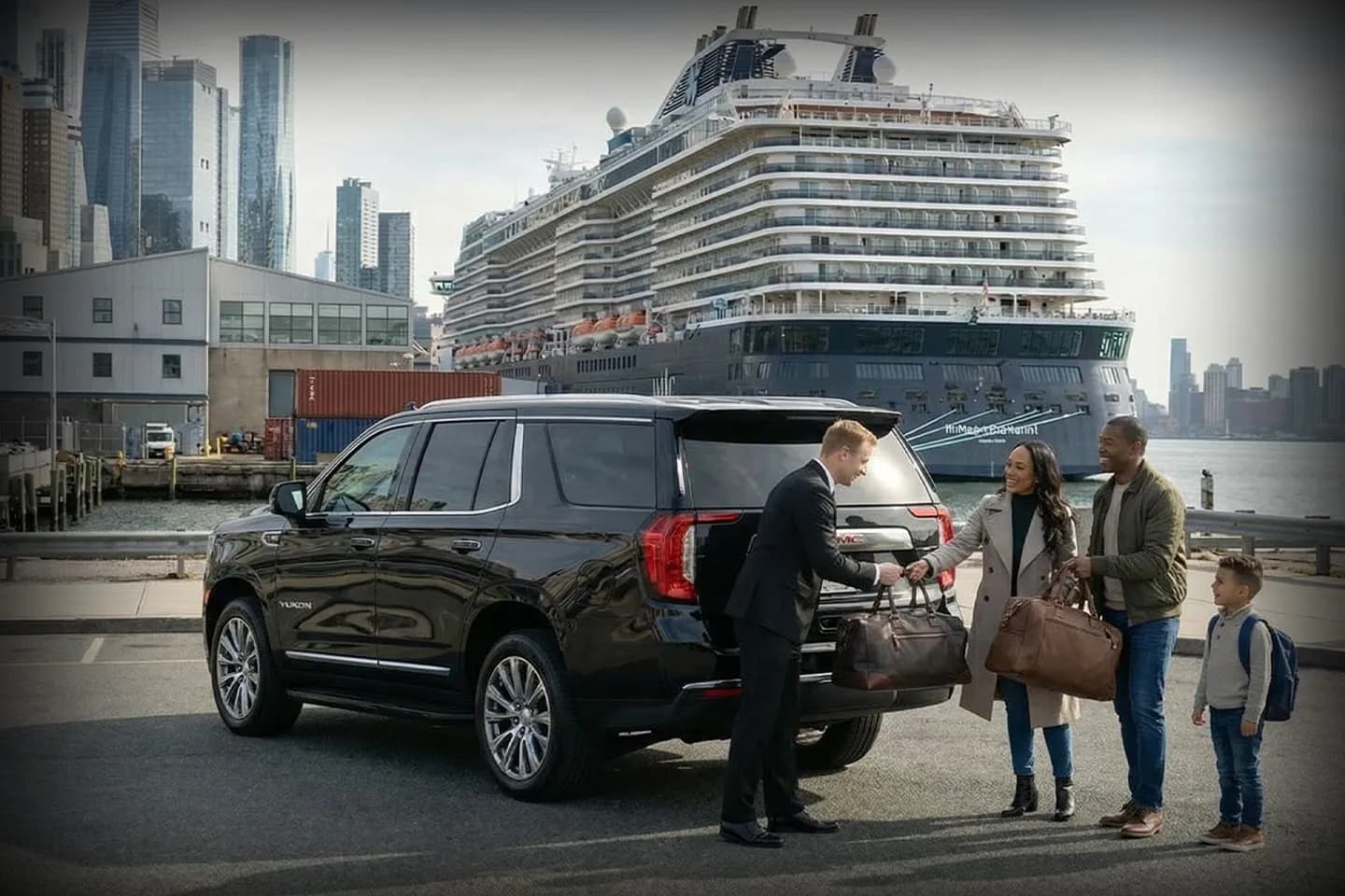 Private chauffeur-driven car service to and from NYC cruise terminals