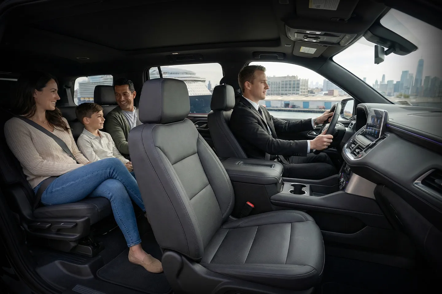 Luxury black car service providing transportation to Brooklyn Cruise Terminal, New York