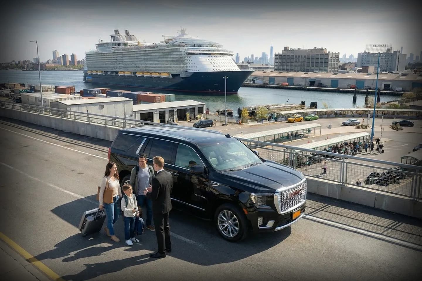 Professional car service to Brooklyn Cruise Terminal with luxury vehicle and chauffeur