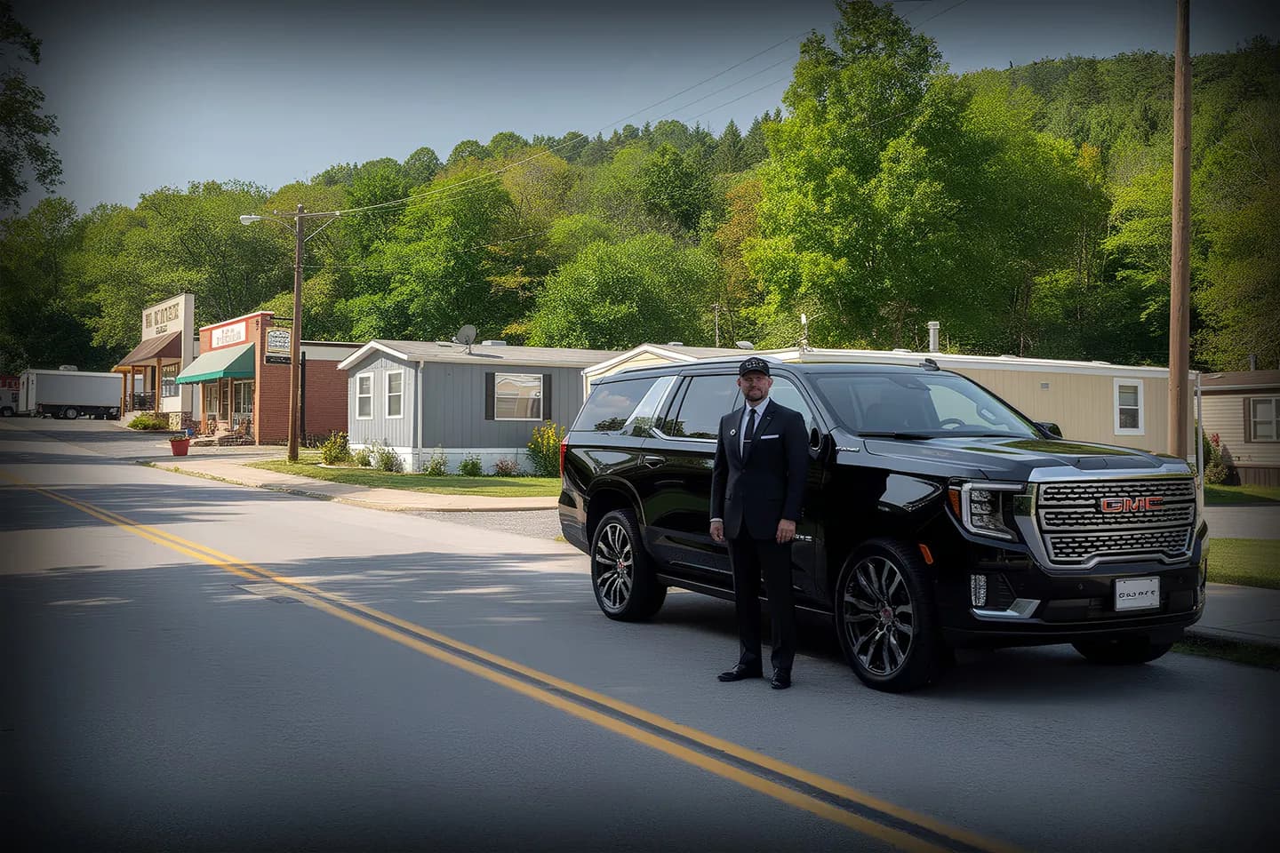 Luxury black car for Allegany NY chauffeur service