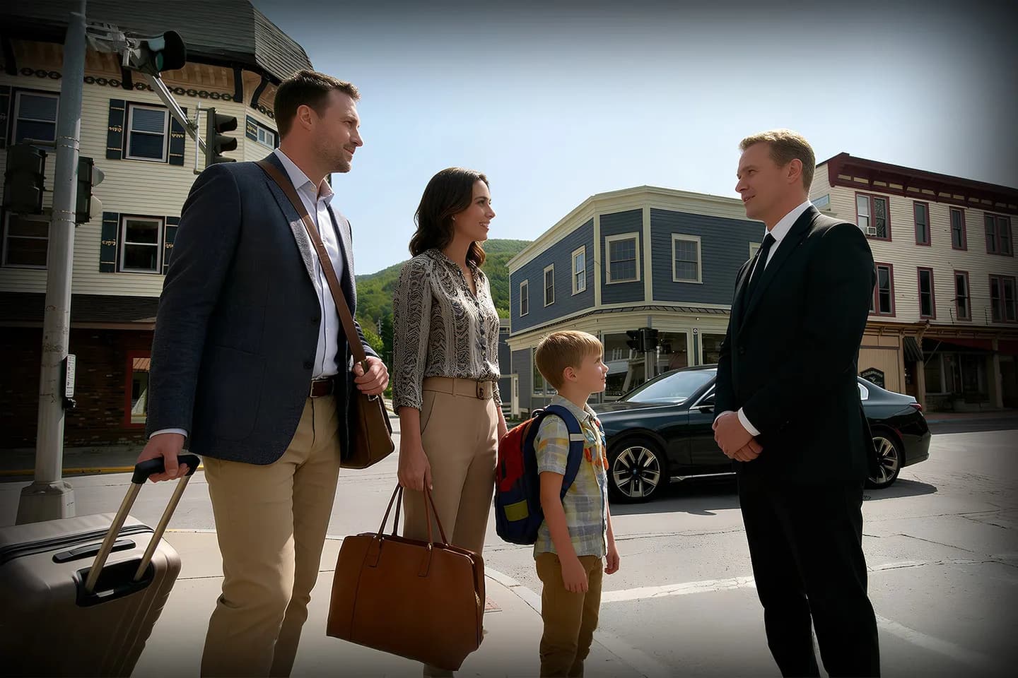 Luxury sedan for Delaware NY chauffeur service transportation