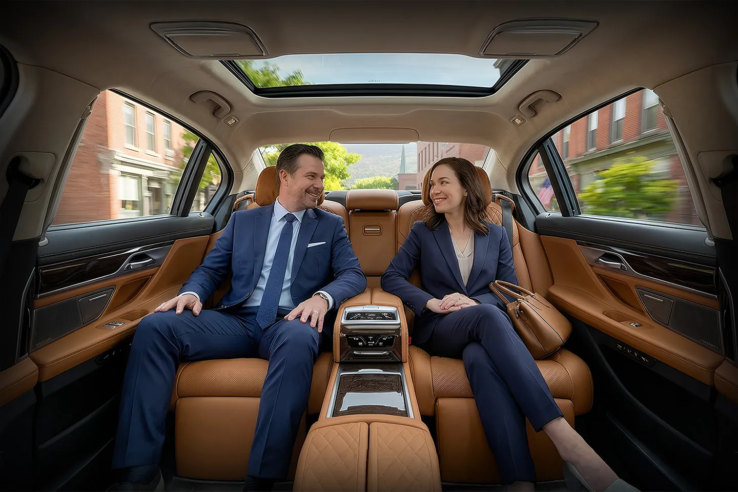 Premium black car arriving for Dutchess NY pickup