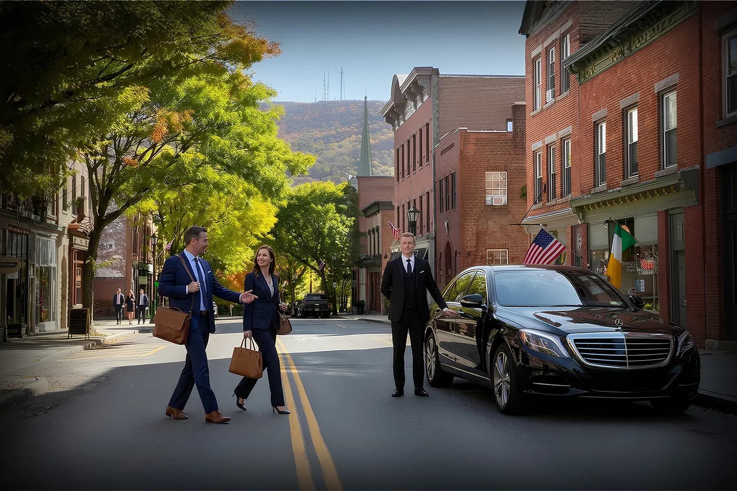 Luxury sedan for Dutchess NY chauffeur service transportation