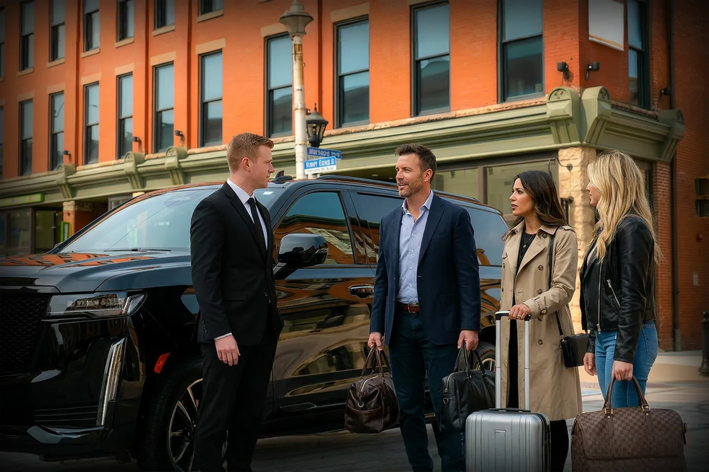 Luxury sedan for Erie NY chauffeur service transportation